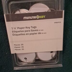 White Paper Key Tags